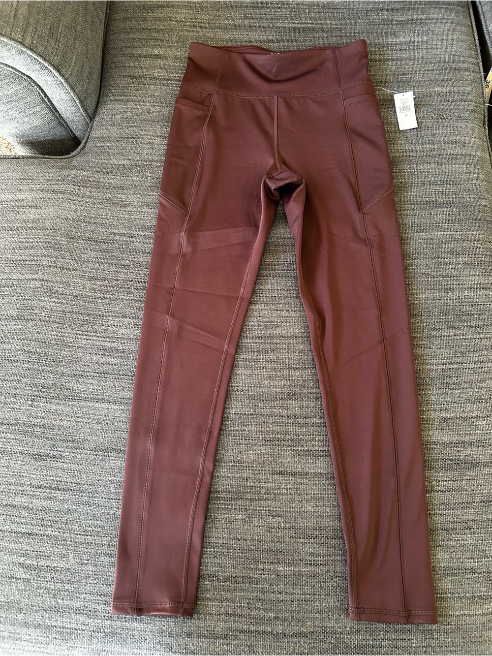 GAP Brown High-Rise Leggings with pockets, teen sz 12 fits like women’s XS, NWT